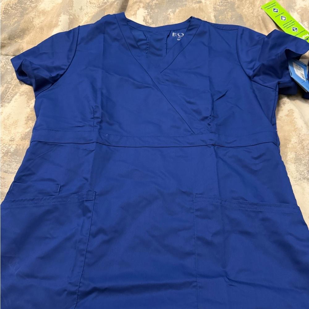 Blue Women's Scrub Top
